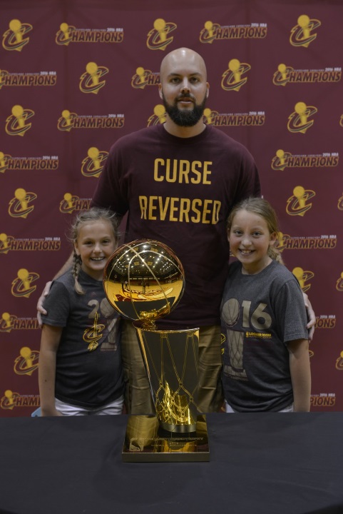 Nieces and I with Cavs trophy